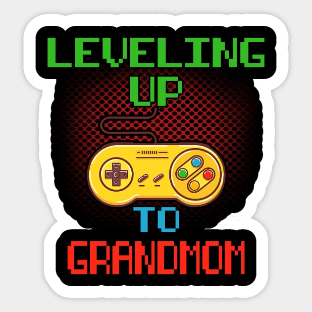 Promoted To Grandmom T-Shirt Unlocked Gamer Leveling Up Sticker by wcfrance4